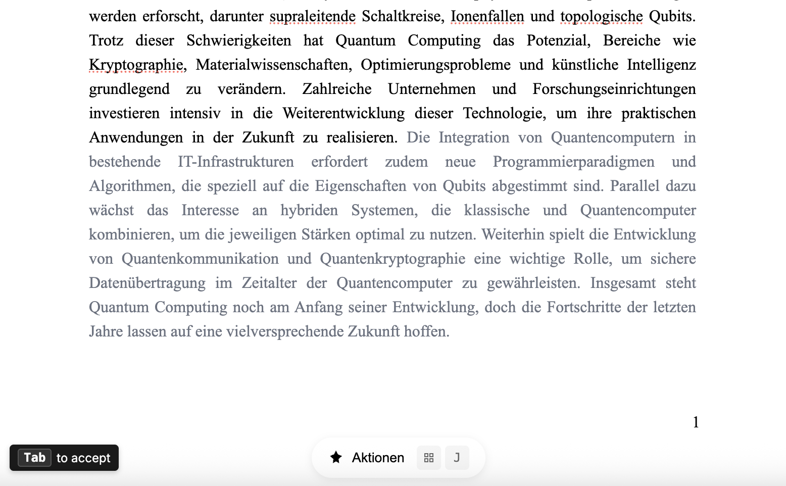 AI Writing Assistant Interface