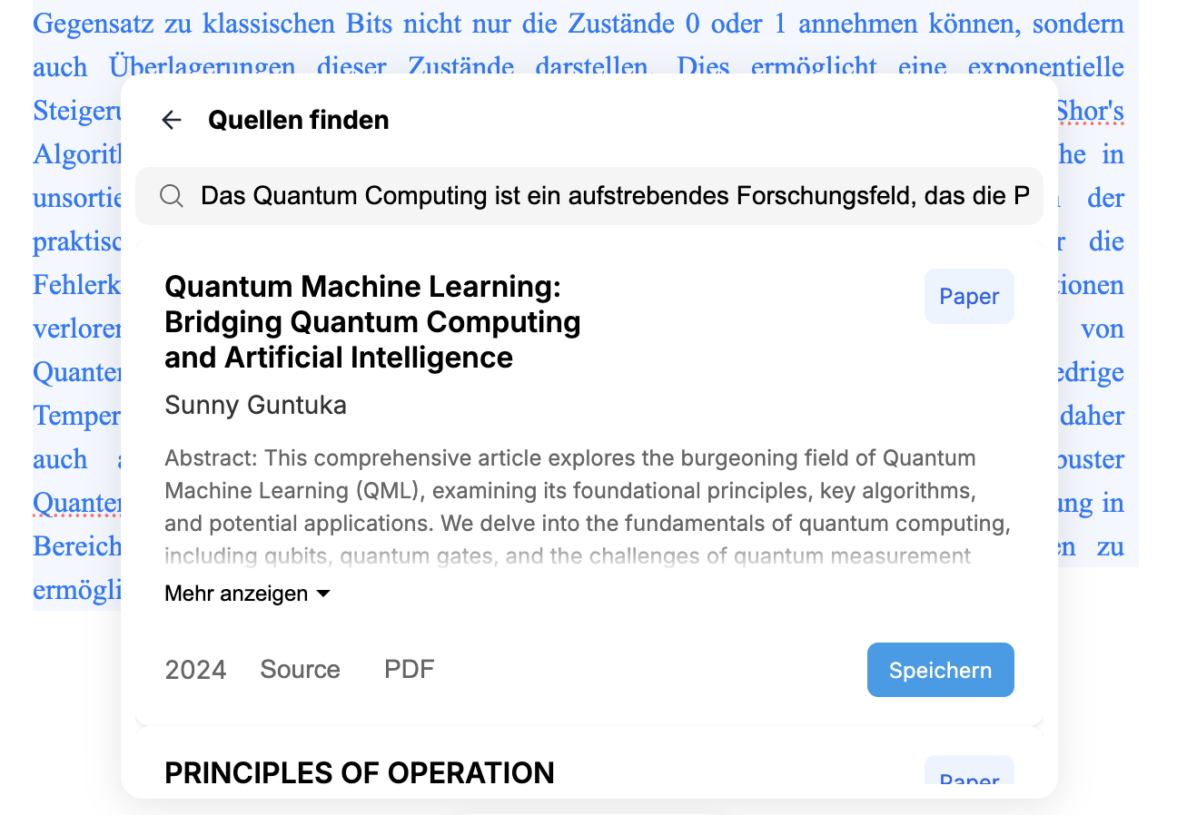 Research and Citation Interface